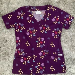 Fall Holiday Scrub Top